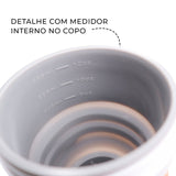 Copo Silicone Retrátil Dobrável C/ Tampa 350ml - COR SORTIDA