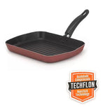 Frigideira Grill Vermelha - Techflon Nacional