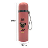 Garrafa Color Estampa Pet Inox 480ml - Rosa