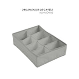 Organizador de Gavetas com 8 Divisórias - COR SORTIDA