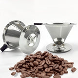 Coador de Café Pour Over Aço Inox - Não Precisa De Filtro!