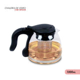 Bule De Vidro Com Infusor Chá Inox 1000ml