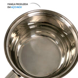 Conjunto Panelas 5 Peças Aço Inox com Tampa de Vidro